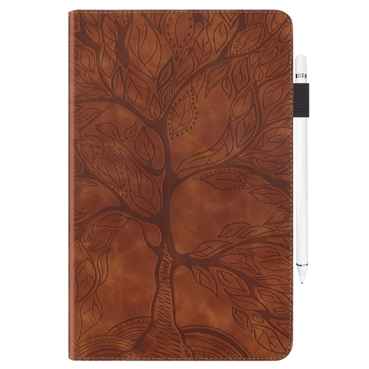 For Amazon Fire Max 11 Life Tree Series Horizontal Flip Leather Tablet Case(Brown) - Amazon by PMC TechLife | Online Shopping South Africa | PMC TechLife | Buy Now Pay Later Mobicred