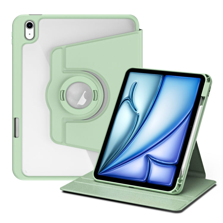 For iPad Air 13 2024 Acrylic 360 Rotation Detachable Leather Tablet Case(Green) - iPad Air 13 2024 Cases by PMC TechLife | Online Shopping South Africa | PMC TechLife | Buy Now Pay Later Mobicred
