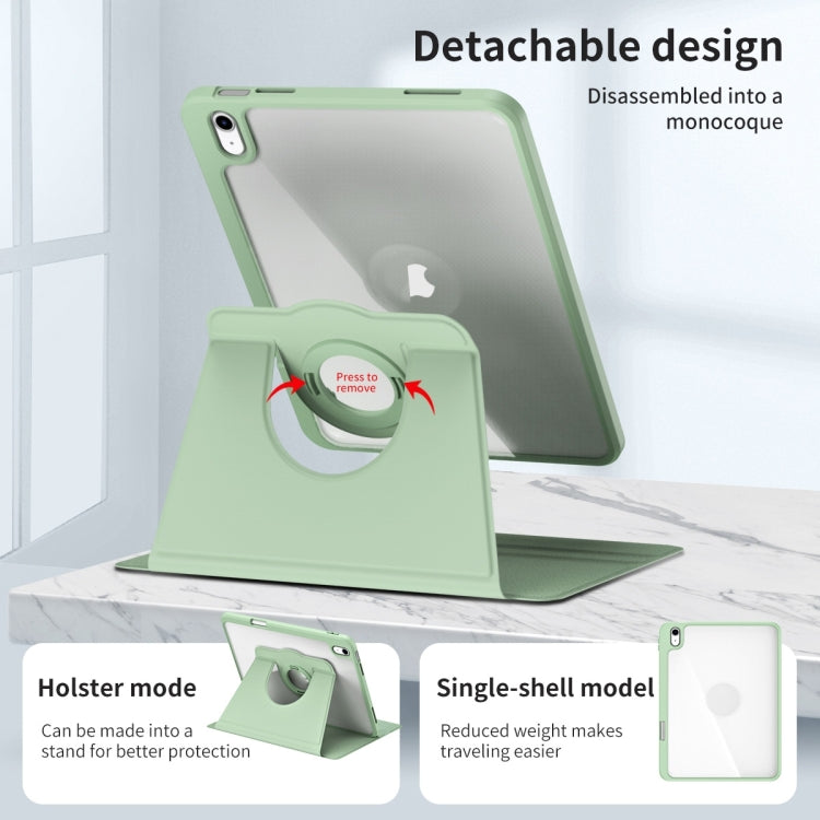 For iPad Air 13 2024 Acrylic 360 Rotation Detachable Leather Tablet Case(Green) - iPad Air 13 2024 Cases by PMC TechLife | Online Shopping South Africa | PMC TechLife | Buy Now Pay Later Mobicred