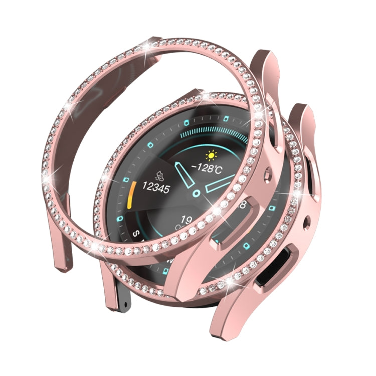 For Samsung Galaxy Watch 6 40mm Diamond Hollow PC Watch Protective Case(Pink) - Watch Cases by PMC Jewellery | Online Shopping South Africa | PMC Jewellery