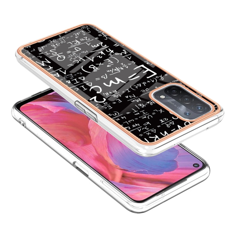 For OPPO A74 / A93 5G / A54 5G / A93s 5G Electroplating Marble Dual-side IMD Phone Case(Equation) - OPPO Cases by PMC TechLife | Online Shopping South Africa | PMC TechLife | Buy Now Pay Later Mobicred