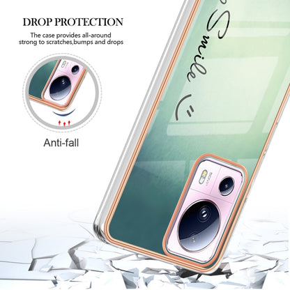 For Xiaomi 13 Lite 5G Electroplating Marble Dual-side IMD Phone Case(Smile) - 13 Lite Cases by PMC Jewellery | Online Shopping South Africa | PMC Jewellery | Buy Now Pay Later Mobicred