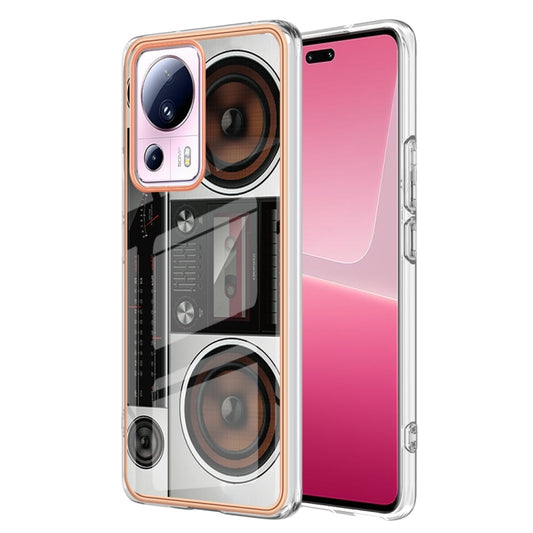 For Xiaomi 13 Lite 5G Electroplating Marble Dual-side IMD Phone Case(Retro Radio) - 13 Lite Cases by PMC Jewellery | Online Shopping South Africa | PMC Jewellery | Buy Now Pay Later Mobicred