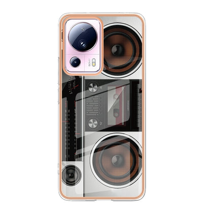 For Xiaomi 13 Lite 5G Electroplating Marble Dual-side IMD Phone Case(Retro Radio) - 13 Lite Cases by PMC Jewellery | Online Shopping South Africa | PMC Jewellery | Buy Now Pay Later Mobicred