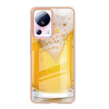 For Xiaomi 13 Lite 5G Electroplating Marble Dual-side IMD Phone Case(Draft Beer) - 13 Lite Cases by PMC Jewellery | Online Shopping South Africa | PMC Jewellery | Buy Now Pay Later Mobicred