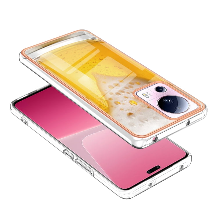 For Xiaomi 13 Lite 5G Electroplating Marble Dual-side IMD Phone Case(Draft Beer) - 13 Lite Cases by PMC TechLife | Online Shopping South Africa | PMC TechLife | Buy Now Pay Later Mobicred