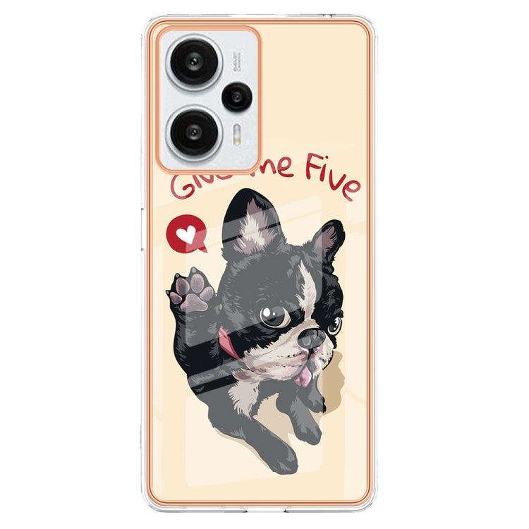 For Xiaomi Poco F5 / Redmi Note 12 Turbo Electroplating Marble Dual-side IMD Phone Case(Lucky Dog) - Xiaomi Cases by PMC Jewellery | Online Shopping South Africa | PMC Jewellery | Buy Now Pay Later Mobicred