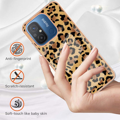 For Xiaomi Redmi 12C / 11A 4G Electroplating Marble Dual-side IMD Phone Case(Leopard Print) - Xiaomi Cases by PMC Jewellery | Online Shopping South Africa | PMC Jewellery | Buy Now Pay Later Mobicred