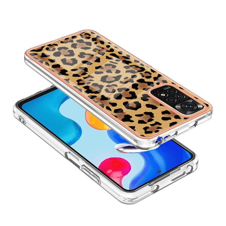 For Xiaomi Redmi Note 11s / Note 11 4G Electroplating Marble Dual-side IMD Phone Case(Leopard Print) - Xiaomi Cases by PMC Jewellery | Online Shopping South Africa | PMC Jewellery | Buy Now Pay Later Mobicred