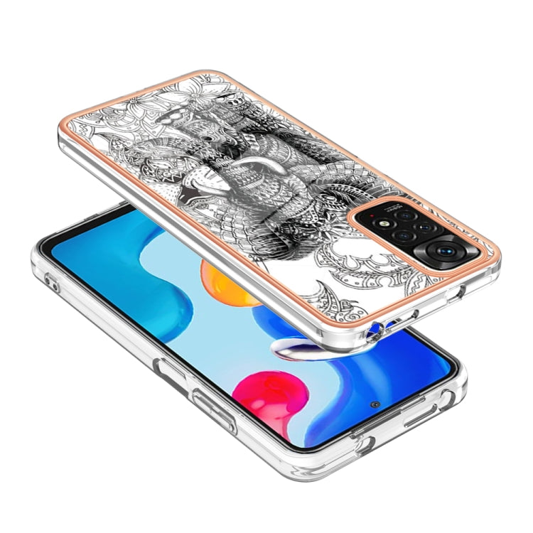 For Xiaomi Redmi Note 11s / Note 11 4G Electroplating Marble Dual-side IMD Phone Case(Totem Elephant) - Xiaomi Cases by PMC Jewellery | Online Shopping South Africa | PMC Jewellery | Buy Now Pay Later Mobicred