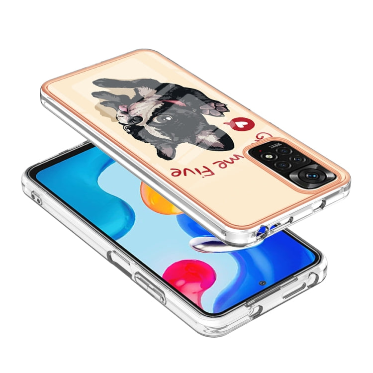 For Xiaomi Redmi Note 11s / Note 11 4G Electroplating Marble Dual-side IMD Phone Case(Lucky Dog) - Xiaomi Cases by PMC TechLife | Online Shopping South Africa | PMC TechLife | Buy Now Pay Later Mobicred