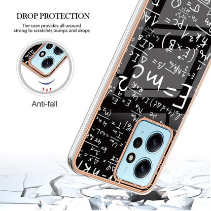 For Xiaomi Redmi Note 12 4G Electroplating Marble Dual-side IMD Phone Case(Equation) - Xiaomi Cases by PMC Jewellery | Online Shopping South Africa | PMC Jewellery | Buy Now Pay Later Mobicred