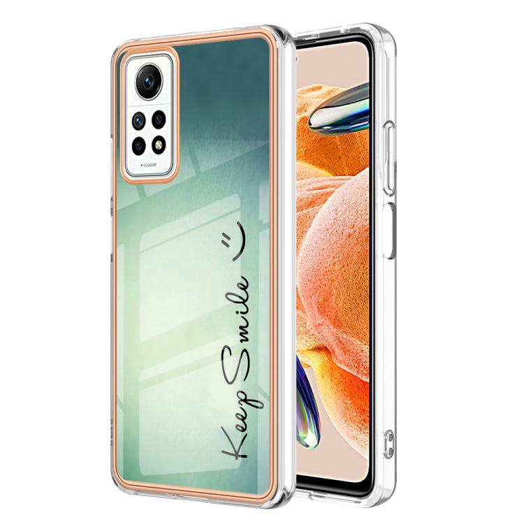 For Xiaomi Redmi Note 12 Pro 4G Global Electroplating Marble Dual-side IMD Phone Case(Smile) - Xiaomi Cases by PMC Jewellery | Online Shopping South Africa | PMC Jewellery | Buy Now Pay Later Mobicred