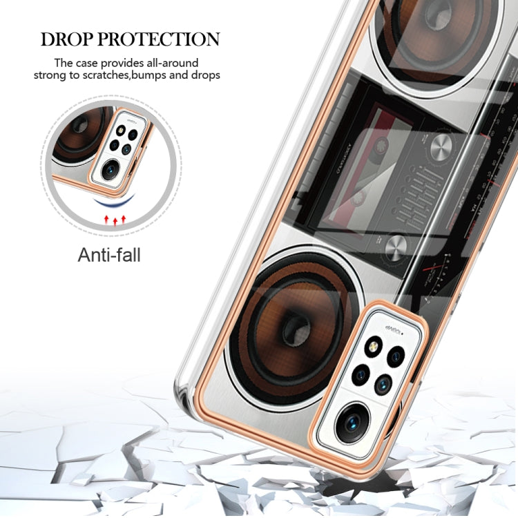 For Xiaomi Redmi Note 12 Pro 4G Global Electroplating Marble Dual-side IMD Phone Case(Retro Radio) - Xiaomi Cases by PMC Jewellery | Online Shopping South Africa | PMC Jewellery | Buy Now Pay Later Mobicred