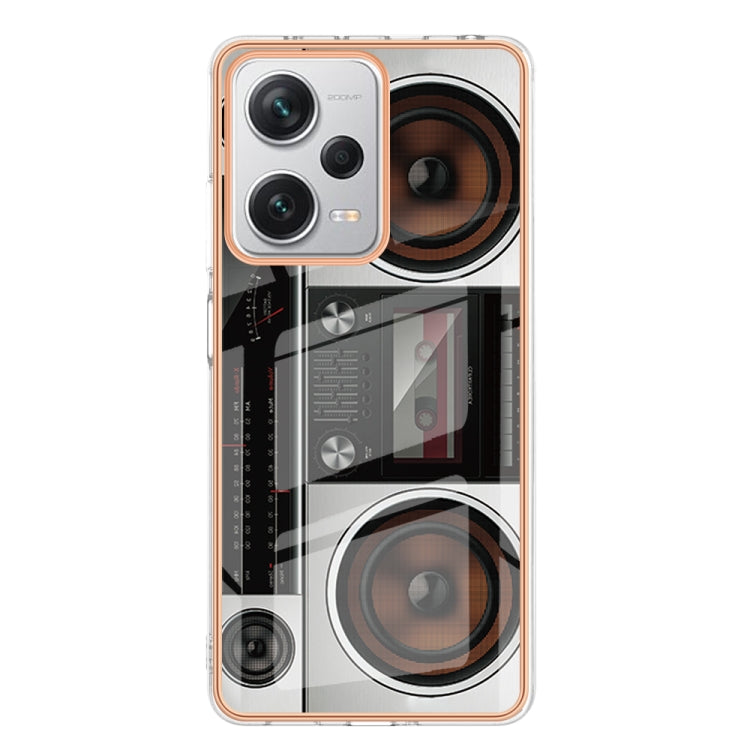 For Xiaomi Redmi Note 12 Pro+ Global Electroplating Marble Dual-side IMD Phone Case(Retro Radio) - Xiaomi Cases by PMC Jewellery | Online Shopping South Africa | PMC Jewellery | Buy Now Pay Later Mobicred