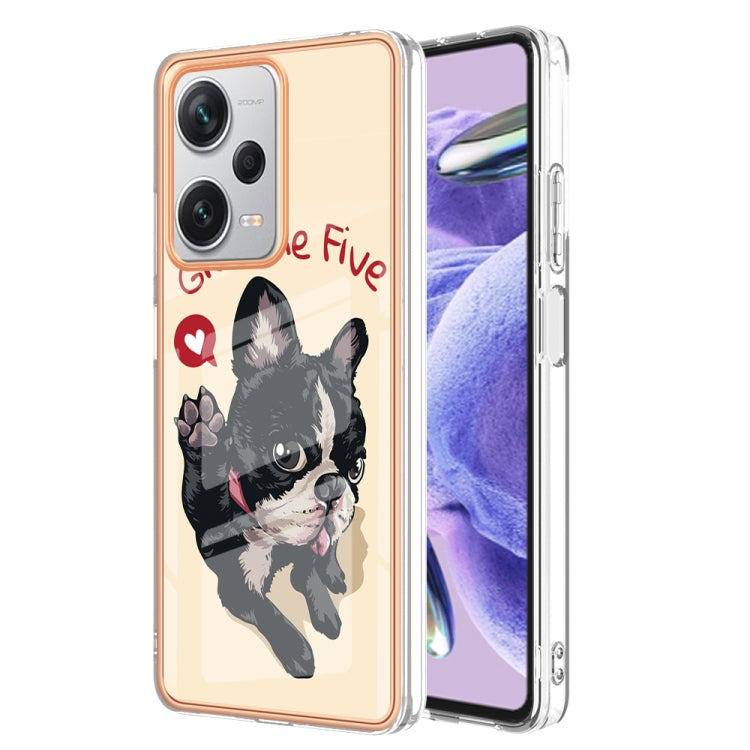 For Xiaomi Redmi Note 12 Pro+ Global Electroplating Marble Dual-side IMD Phone Case(Lucky Dog) - Xiaomi Cases by PMC Jewellery | Online Shopping South Africa | PMC Jewellery | Buy Now Pay Later Mobicred