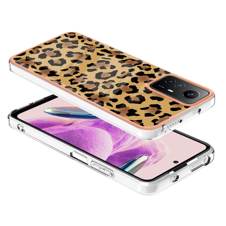 Xiaomi Redmi Note 12S 4G Electroplating Marble Dual-side IMD Phone Case(Leopard Print) - Xiaomi Cases by PMC Jewellery | Online Shopping South Africa | PMC Jewellery | Buy Now Pay Later Mobicred