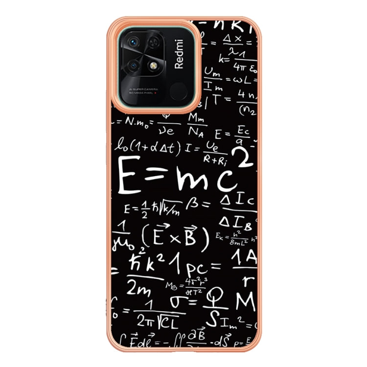 For Xiaomi Redmi 10C Electroplating Marble Dual-side IMD Phone Case(Equation) - Xiaomi Cases by PMC Jewellery | Online Shopping South Africa | PMC Jewellery | Buy Now Pay Later Mobicred