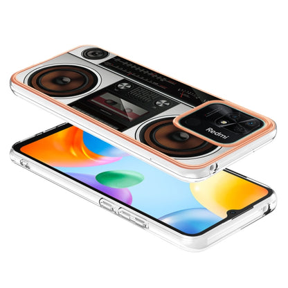 For Xiaomi Redmi 10C Electroplating Marble Dual-side IMD Phone Case(Retro Radio) - Xiaomi Cases by PMC Jewellery | Online Shopping South Africa | PMC Jewellery | Buy Now Pay Later Mobicred