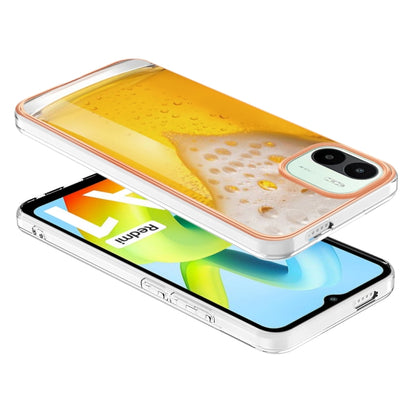 For Xiaomi Redmi A1 Electroplating Marble Dual-side IMD Phone Case(Draft Beer) - Xiaomi Cases by PMC Jewellery | Online Shopping South Africa | PMC Jewellery | Buy Now Pay Later Mobicred