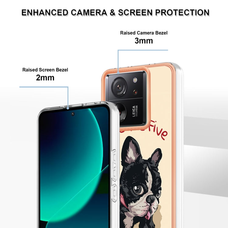 For Xiaomi 13T/13T Pro Electroplating Marble Dual-side IMD Phone Case(Lucky Dog) - Xiaomi Cases by PMC Jewellery | Online Shopping South Africa | PMC Jewellery | Buy Now Pay Later Mobicred