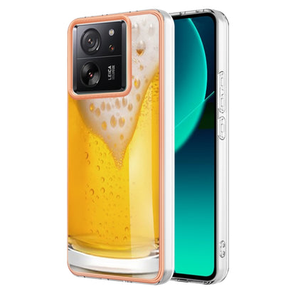 For Xiaomi 13T/13T Pro Electroplating Marble Dual-side IMD Phone Case(Draft Beer) - Xiaomi Cases by PMC Jewellery | Online Shopping South Africa | PMC Jewellery | Buy Now Pay Later Mobicred