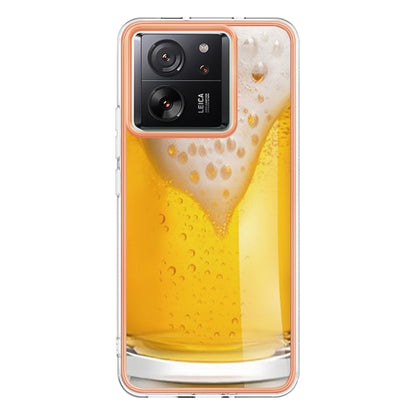 For Xiaomi 13T/13T Pro Electroplating Marble Dual-side IMD Phone Case(Draft Beer) - Xiaomi Cases by PMC Jewellery | Online Shopping South Africa | PMC Jewellery | Buy Now Pay Later Mobicred