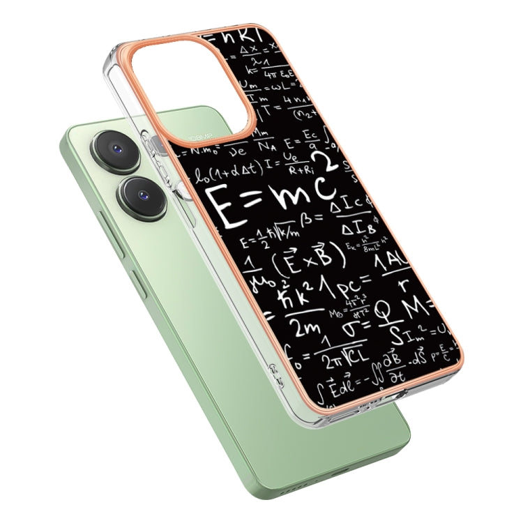 For Xiaomi Redmi Note 13 4G Global Electroplating Marble Dual-side IMD Phone Case(Equation) - Note 13 Cases by PMC Jewellery | Online Shopping South Africa | PMC Jewellery | Buy Now Pay Later Mobicred