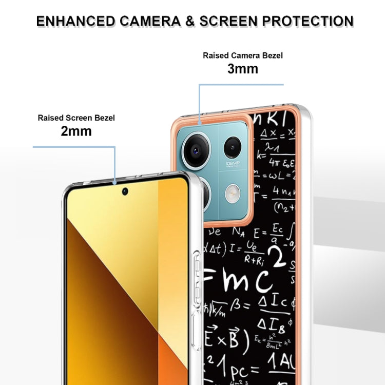 For Xiaomi Redmi Note 13 5G Electroplating Marble Dual-side IMD Phone Case(Equation) - free shipping - PMC TechLife - Order now!