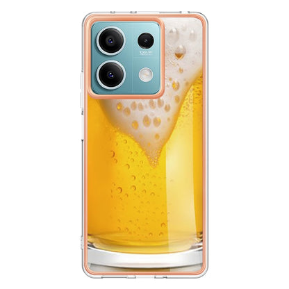 For Xiaomi Redmi Note 13 5G Electroplating Marble Dual-side IMD Phone Case(Draft Beer) - Note 13 Cases by PMC Jewellery | Online Shopping South Africa | PMC Jewellery | Buy Now Pay Later Mobicred