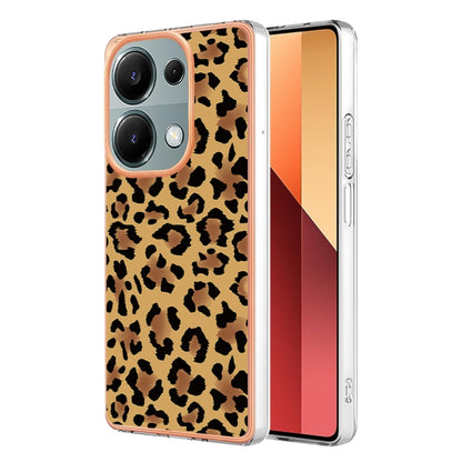 For Xiaomi Redmi Note 13 Pro 4G/Poco M6 Pro 4G Electroplating Marble Dual-side IMD Phone Case(Leopard Print) - Note 13 Pro Cases by PMC Jewellery | Online Shopping South Africa | PMC Jewellery | Buy Now Pay Later Mobicred