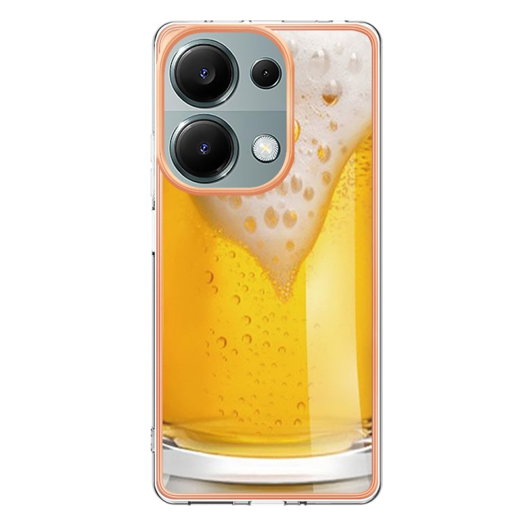 For Xiaomi Redmi Note 13 Pro 4G/Poco M6 Pro 4G Electroplating Marble Dual-side IMD Phone Case(Draft Beer) - Note 13 Pro Cases by PMC TechLife | Online Shopping South Africa | PMC TechLife | Buy Now Pay Later Mobicred