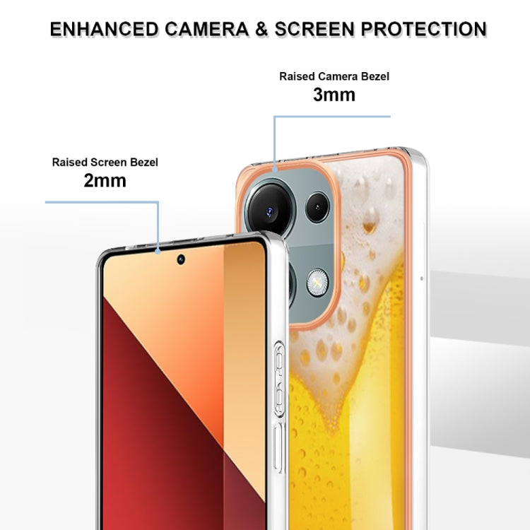 For Xiaomi Redmi Note 13 Pro 4G/Poco M6 Pro 4G Electroplating Marble Dual-side IMD Phone Case(Draft Beer) - Note 13 Pro Cases by PMC TechLife | Online Shopping South Africa | PMC TechLife | Buy Now Pay Later Mobicred