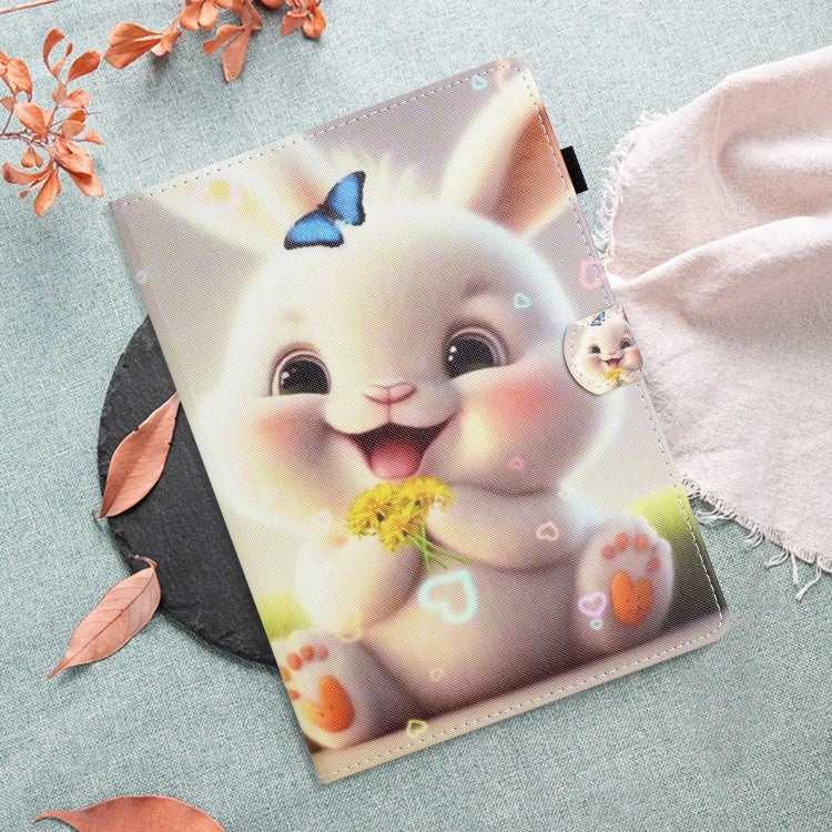 For Amazon Kindle Fire Max 11 Coloured Drawing Stitching Smart Leather Tablet Case(Rabbit) - Amazon by PMC TechLife | Online Shopping South Africa | PMC TechLife | Buy Now Pay Later Mobicred
