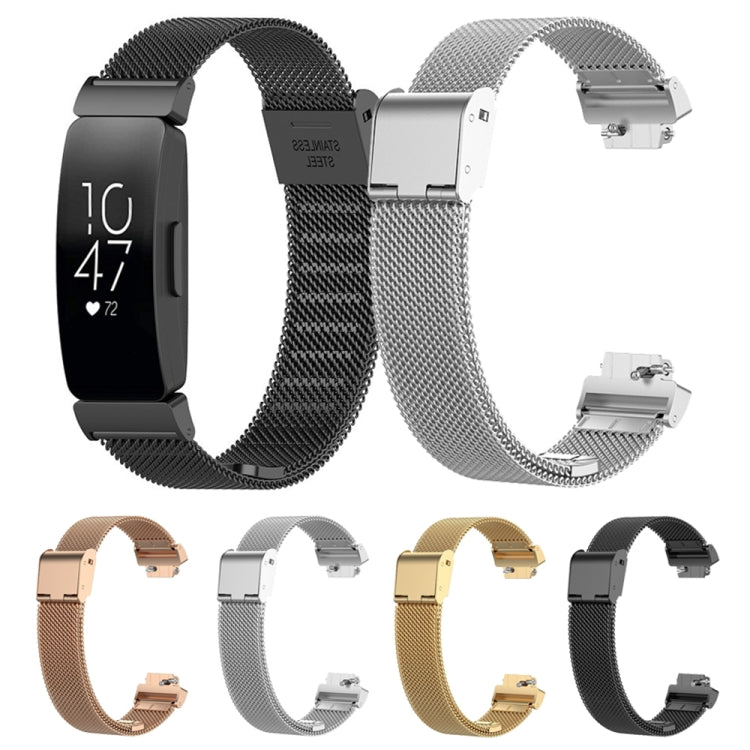 For Fitbit Inspire 3 Buckle Fine Mesh Stainless Ssteel Watch Band(Gold) - free shipping - PMC TechLife - Order now!