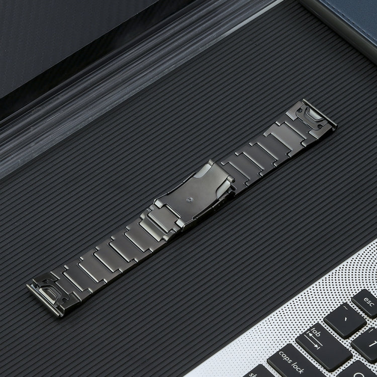 For Garmin Forerunner 965/955/945/935 22mm Quick Release Five Bead Titanium Steel Watch Band(Grey) - Watch Bands by PMC TechLife | Online Shopping South Africa | PMC TechLife