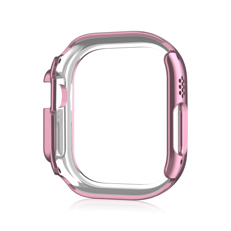 For Apple Watch Ultra 2 / Ultra 49mm Double Row Diamond Hollow PC Watch Case(Pink) - Watch Cases by PMC Jewellery | Online Shopping South Africa | PMC Jewellery