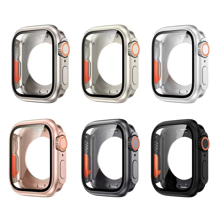 For Apple Watch Series 6 / 5 / 4 / SE 44mm Change to Ultra 49mm All-Inclusive Film Hybrid PC Watch Case(Silver) - Watch Cases by PMC Jewellery | Online Shopping South Africa | PMC Jewellery | Buy Now Pay Later Mobicred