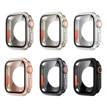 For Apple Watch Series 6 / 5 / 4 / SE 40mm Change to Ultra 49mm All-Inclusive Film Hybrid PC Watch Case(Titanium Gold) - Watch Cases by PMC Jewellery | Online Shopping South Africa | PMC Jewellery | Buy Now Pay Later Mobicred