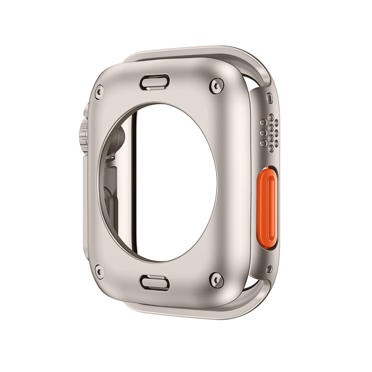 For Apple Watch Series 9 / 8 / 7 45mm Change to Ultra 49mm All-Inclusive Film Hybrid PC Watch Case(Silver) - Watch Cases by PMC Jewellery | Online Shopping South Africa | PMC Jewellery | Buy Now Pay Later Mobicred