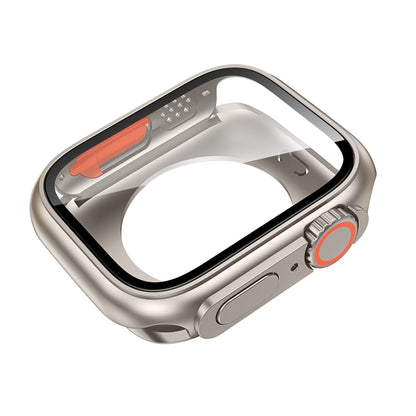 For Apple Watch Series 9 / 8 / 7 45mm Change to Ultra 49mm All-Inclusive Film Hybrid PC Watch Case(Silver) - Watch Cases by PMC Jewellery | Online Shopping South Africa | PMC Jewellery | Buy Now Pay Later Mobicred