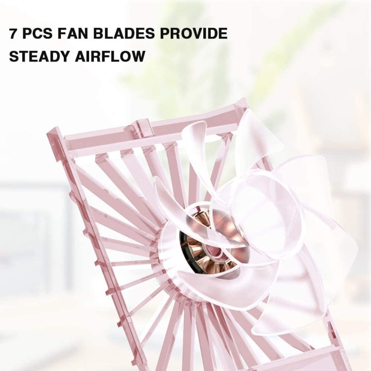 Perfume Shape Portable Fan Hidden Blade Fan(Pink) - Electric Fans by PMC Jewellery | Online Shopping South Africa | PMC Jewellery | Buy Now Pay Later Mobicred