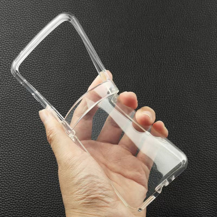 For Motorola Razr 40 Ultra Transparent TPU Hinge Shockproof Protective Phone Case - Motorola Cases by PMC Jewellery | Online Shopping South Africa | PMC Jewellery