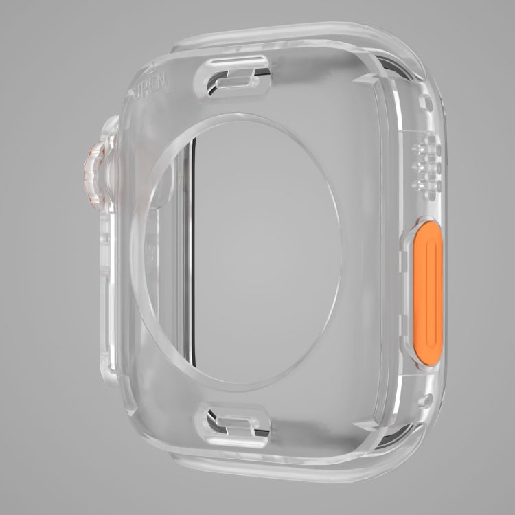 For Apple Watch Series 9 / 8 / 7 41mm Change to Ultra 49mm Waterproof All-Inclusive Film Hybrid PC Watch Case(Transparent) - Watch Cases by PMC Jewellery | Online Shopping South Africa | PMC Jewellery | Buy Now Pay Later Mobicred