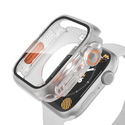 For Apple Watch Series 9 / 8 / 7 45mm Change to Ultra 49mm Waterproof All-Inclusive Film Hybrid PC Watch Case(Transparent) - Watch Cases by PMC Jewellery | Online Shopping South Africa | PMC Jewellery | Buy Now Pay Later Mobicred