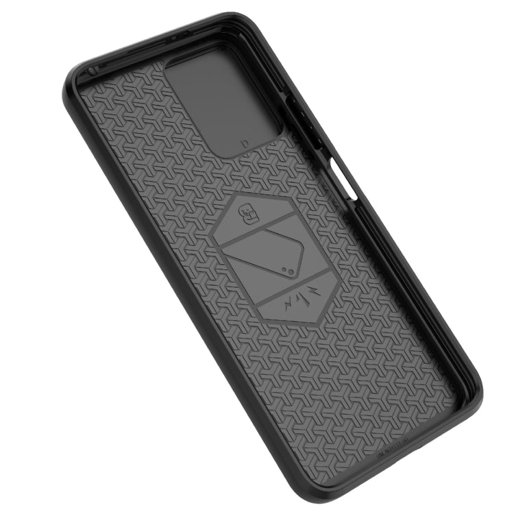 For Xiaomi Redmi Note 12S 4G Global Sliding Camshield TPU + PC Shockproof Phone Case with Holder(Grey) - Xiaomi Cases by PMC Jewellery | Online Shopping South Africa | PMC Jewellery | Buy Now Pay Later Mobicred