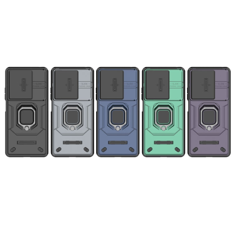 For Xiaomi Redmi Note 13 5G Sliding Camshield TPU + PC Shockproof Phone Case with Holder(Blue) - free shipping - PMC TechLife - Order now!
