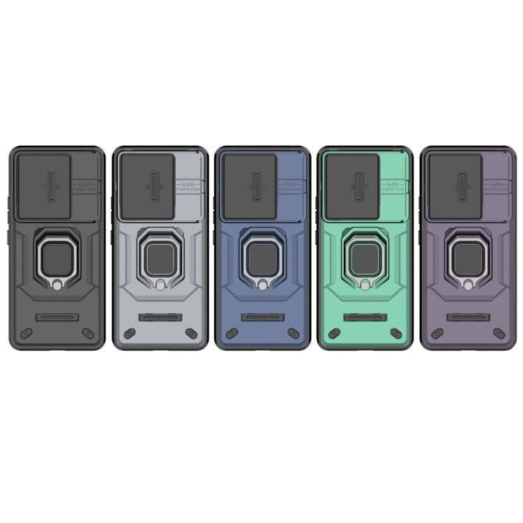 For Xiaomi Redmi Note 13 Pro 5G Sliding Camshield TPU + PC Shockproof Phone Case with Holder(Blue) - Note 13 Pro Cases by PMC TechLife | Online Shopping South Africa | PMC TechLife