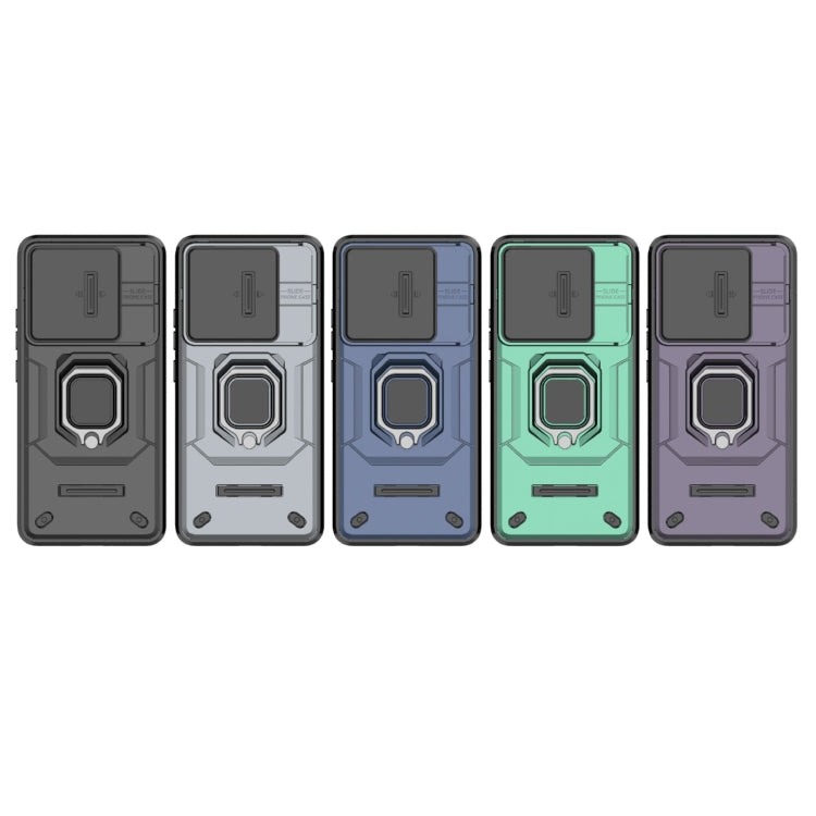 For Xiaomi Redmi K70 5G Sliding Camshield TPU + PC Shockproof Phone Case with Holder(Purple) - K70 Cases by PMC TechLife | Online Shopping South Africa | PMC TechLife | Buy Now Pay Later Mobicred