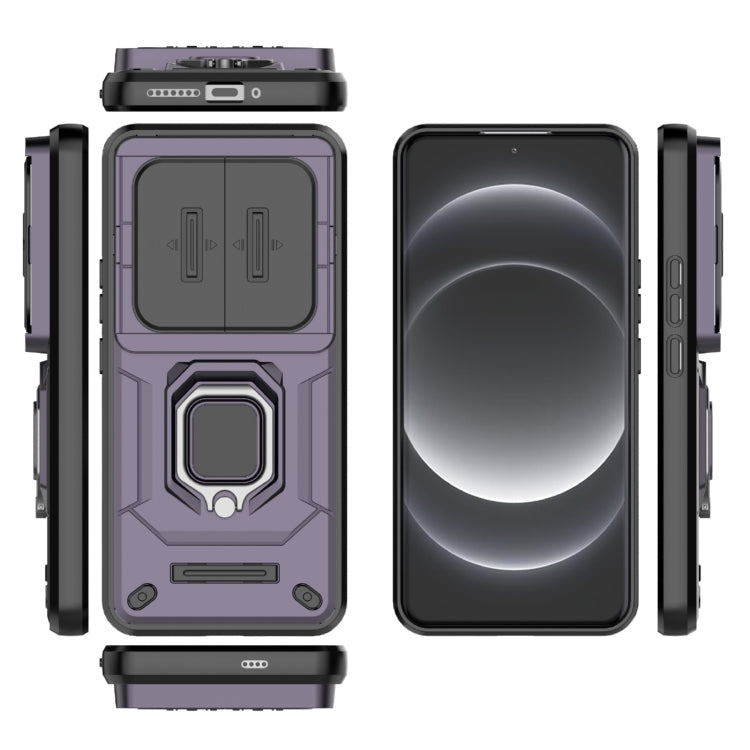 For Xiaomi 14 Ultra Sliding Camshield TPU + PC Shockproof Phone Case with Holder(Purple) - free shipping - PMC TechLife - Order now!